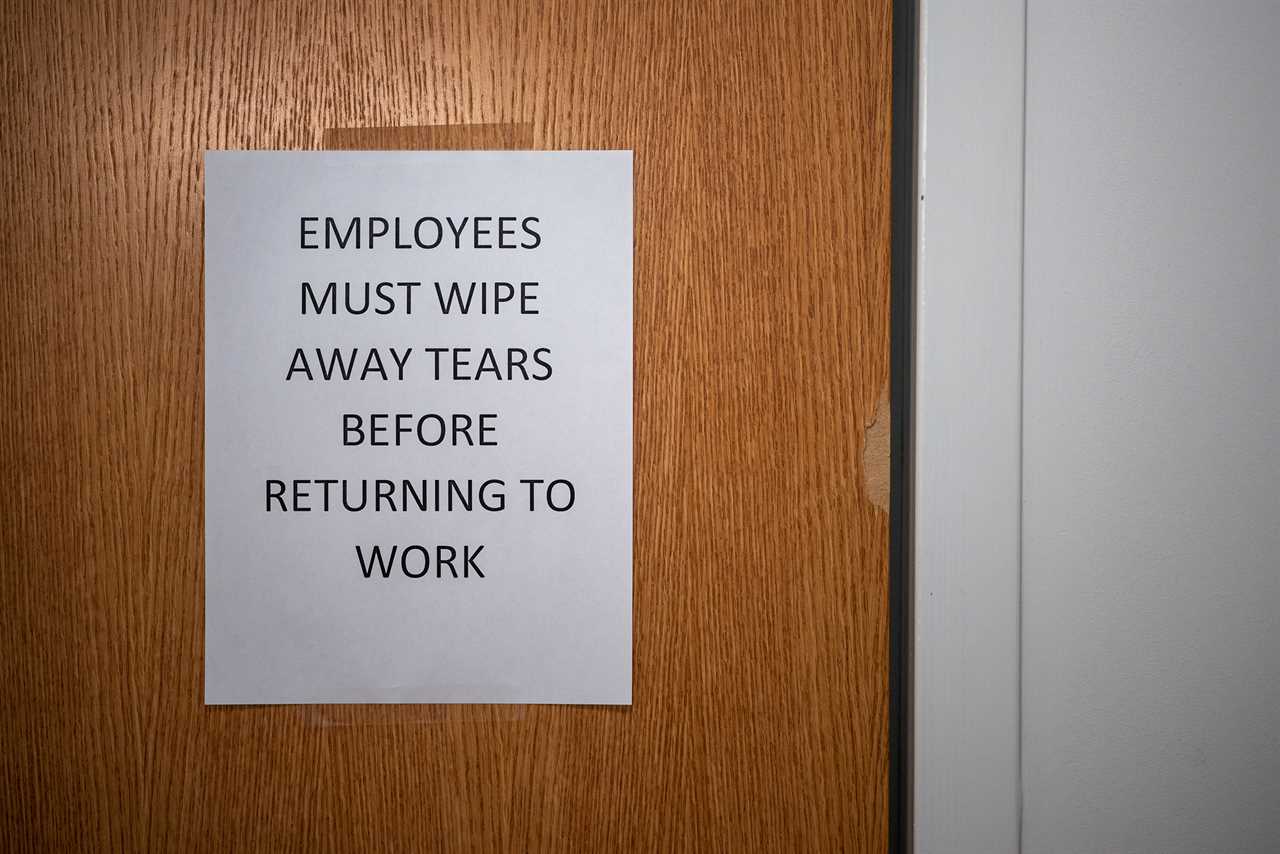 A sign inside an emergency-department restroom at Children&acirc;s Hospital New Orleans. &acirc;Everyone is frustrated and worn out and upset,&acirc; emergency-medicine physician Dr. Michael Blancaneaux says. 