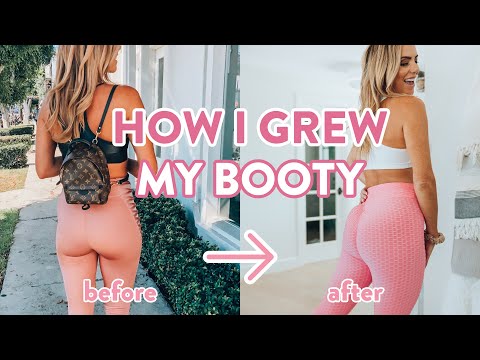 how i grew my glutes before and after