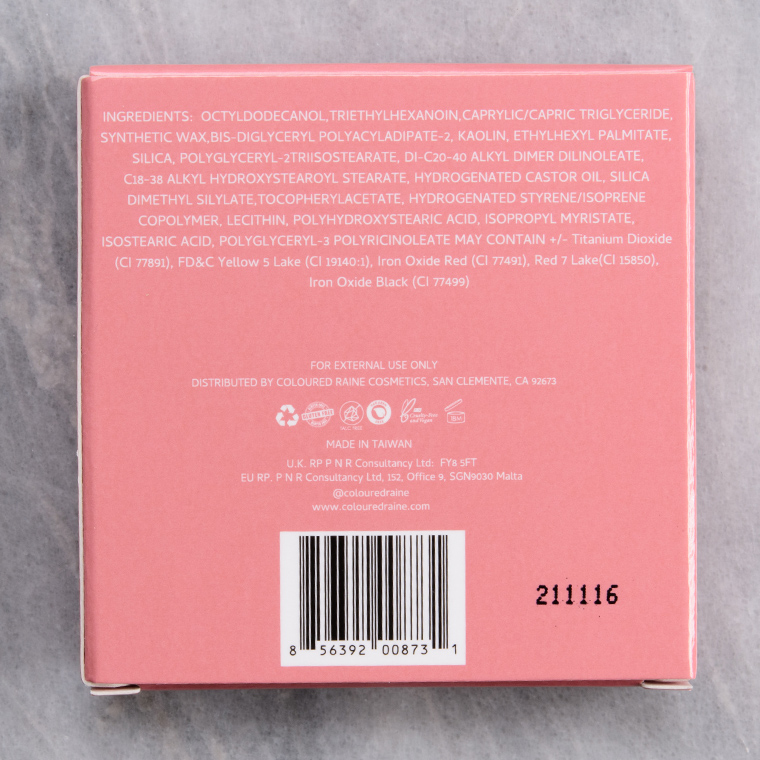 Coloured Raine Copper Rose Botanical Cream Blush