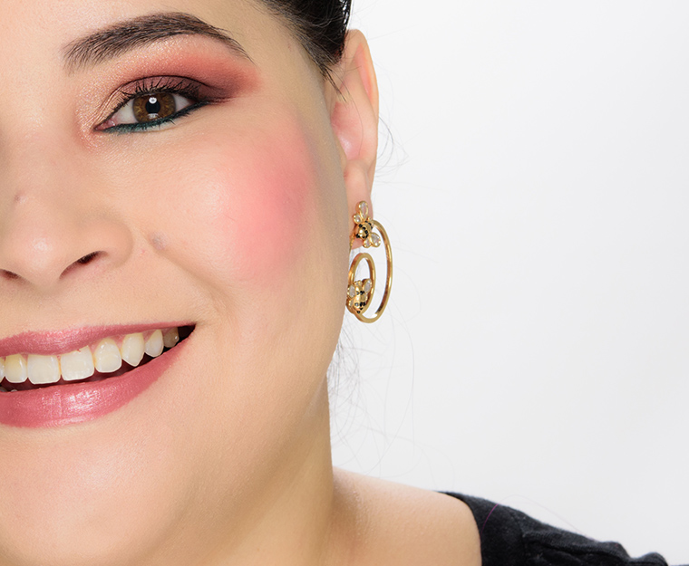 Coloured Raine Stiletto Rose Botanical Cream Blush