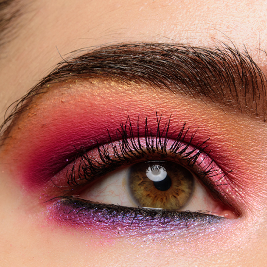 A Bright Pink & Purple Look featuring ColourPop Chasing Rainbows