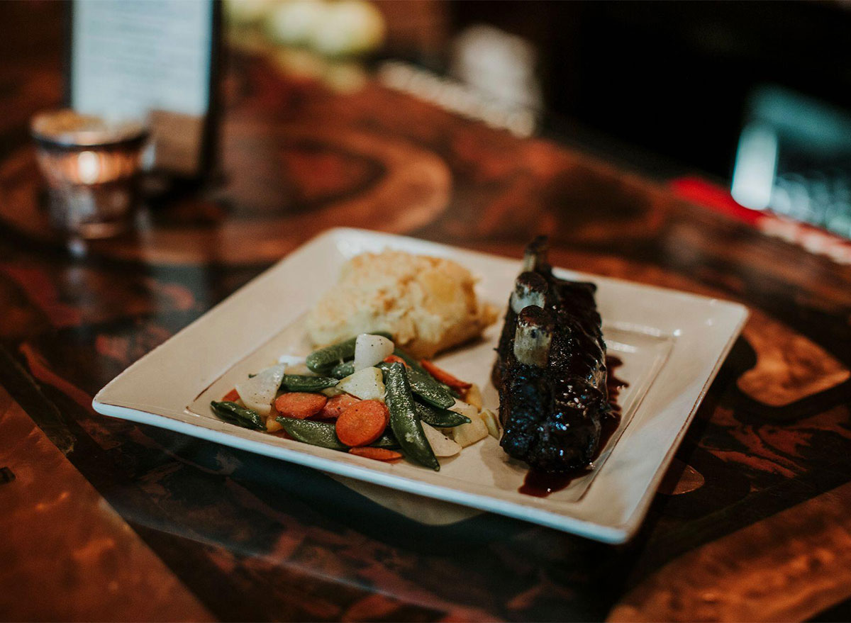 short rib with potatoes and vegetables
