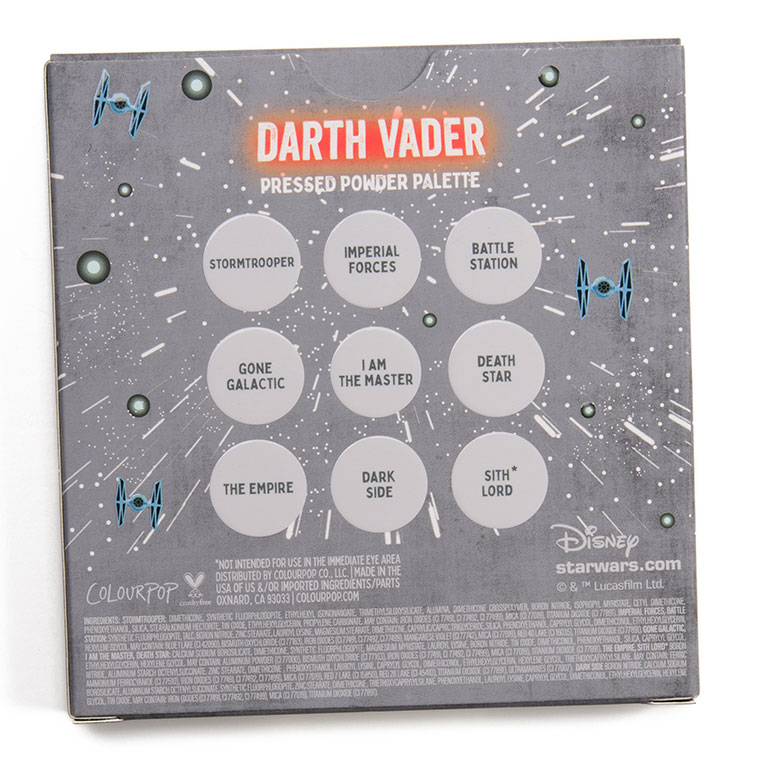 ColourPop Darth Vader 9-Pan Pressed Powder Palette