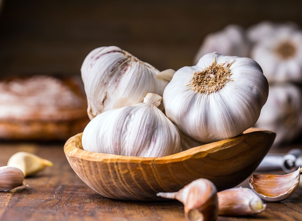 Garlic bulbs and cloves