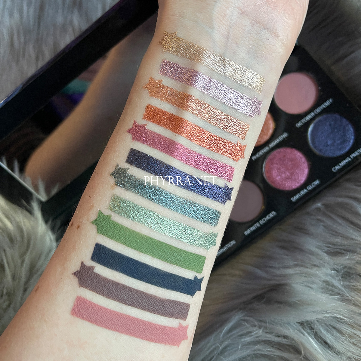 Sydney Grace Co On the Horizon Palette Swatches on Fair Skin