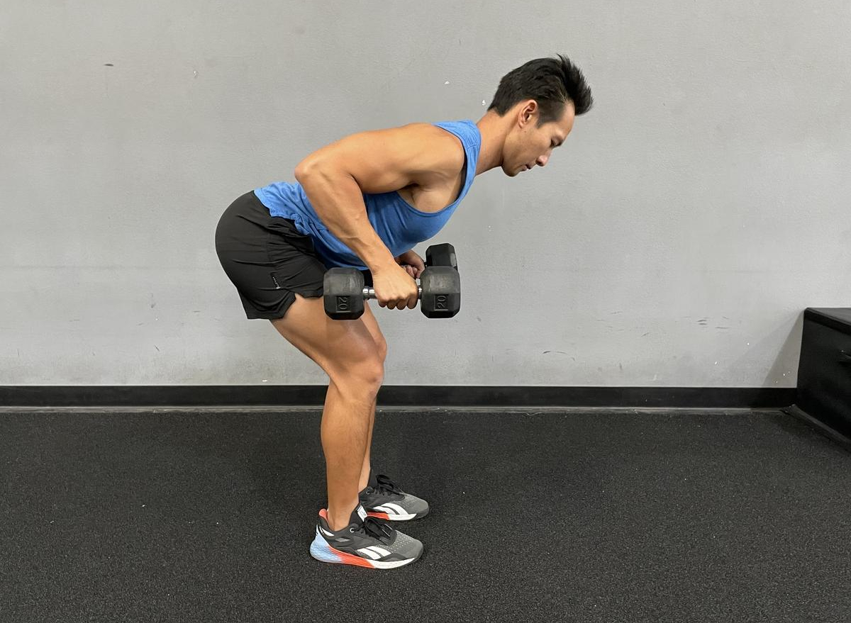 bent-over dumbbell row