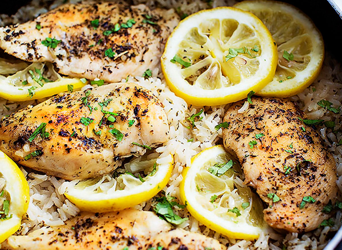 lemon herb chicken rice