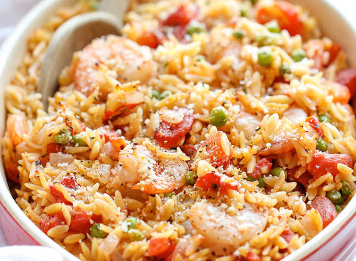 lemon orzo shrimp