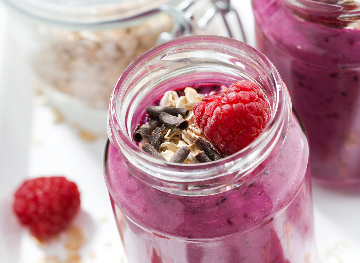 raspberry chocolate smoothie