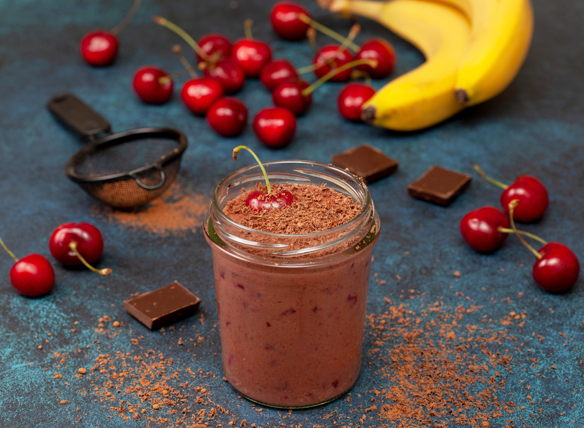 banana split chocolate cherry sundae smoothie