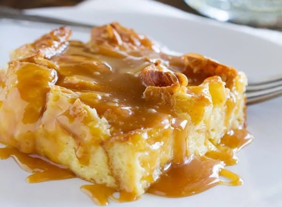 eggnog croissant bread pudding