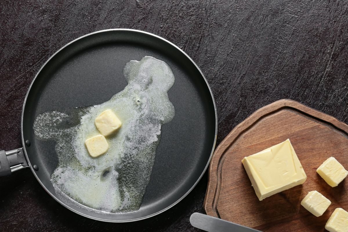 butter on pan