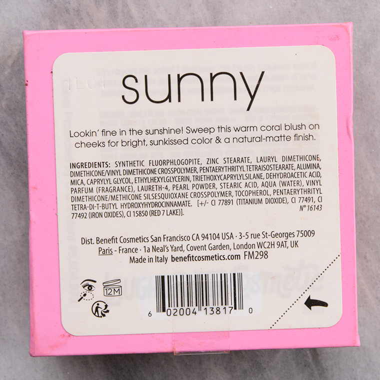 Benefit Sunny WANDERful World Silky-Soft Powder Blush