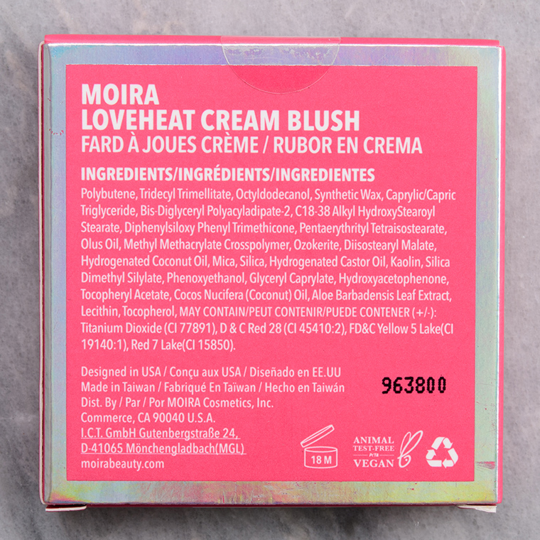 Moira I Miss You Loveheat Cream Blush