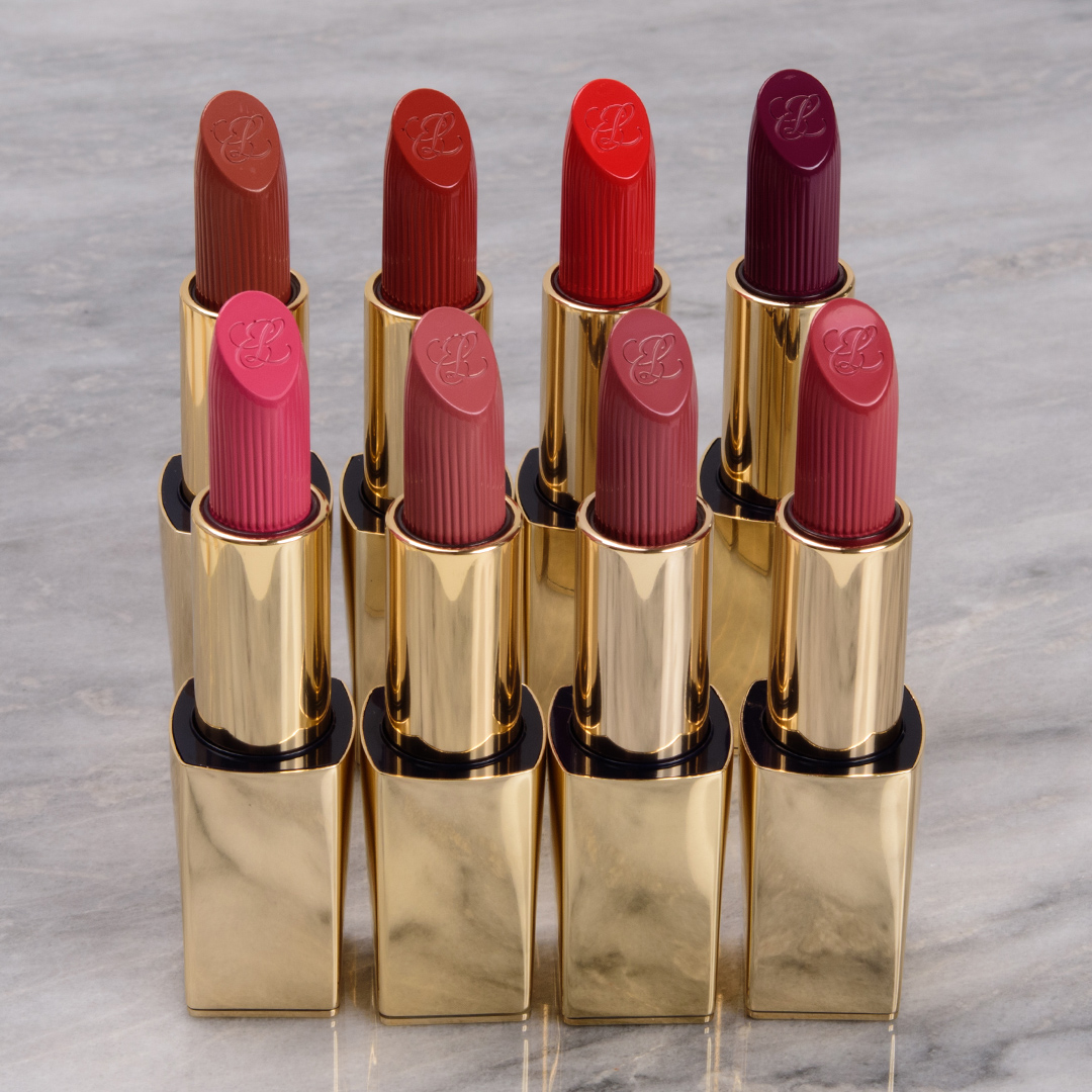 Estee Lauder Pure Color Lipsticks (2023) - Creme and Matte Swatches (x15)
