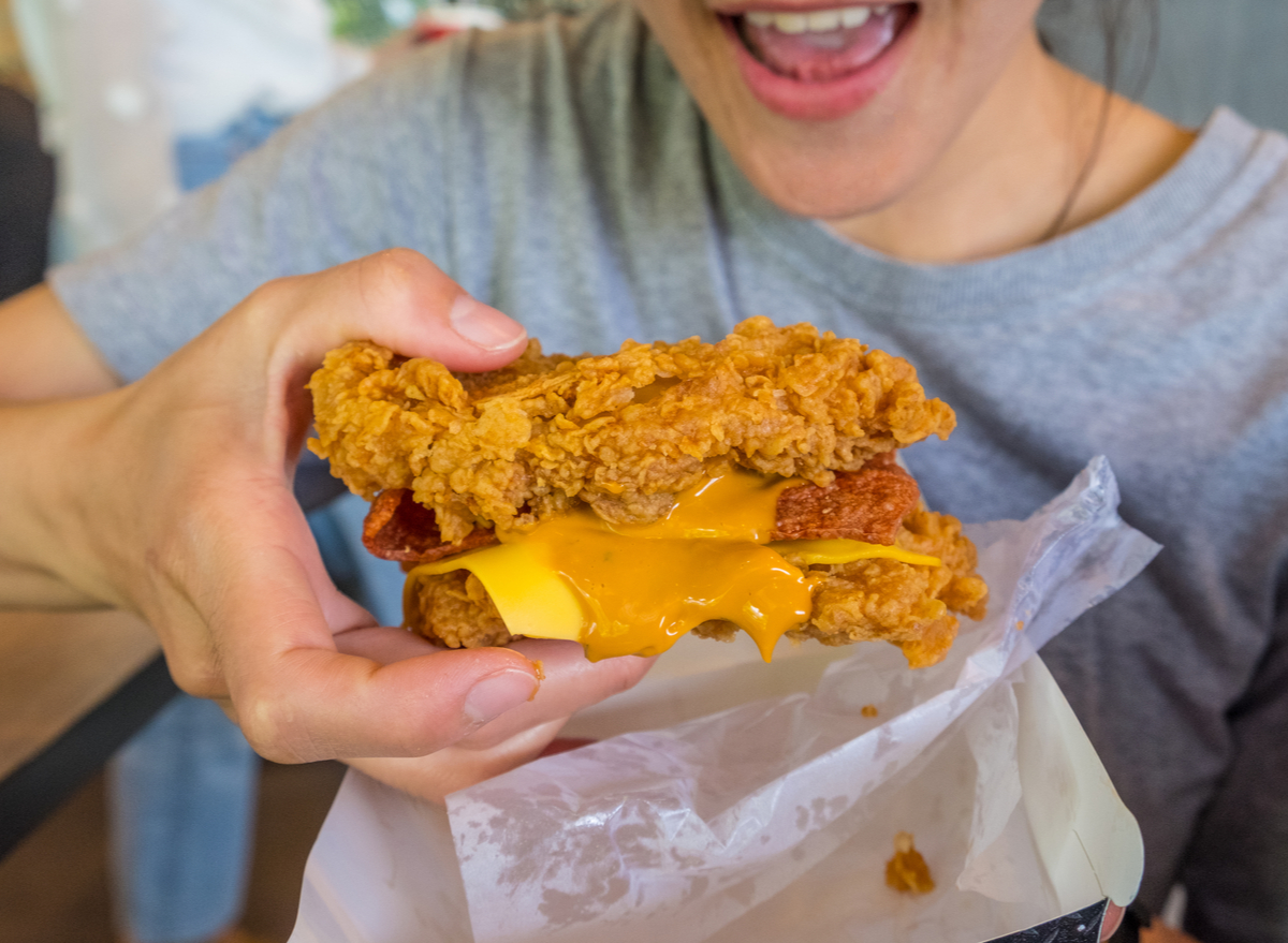 KFC double down burger