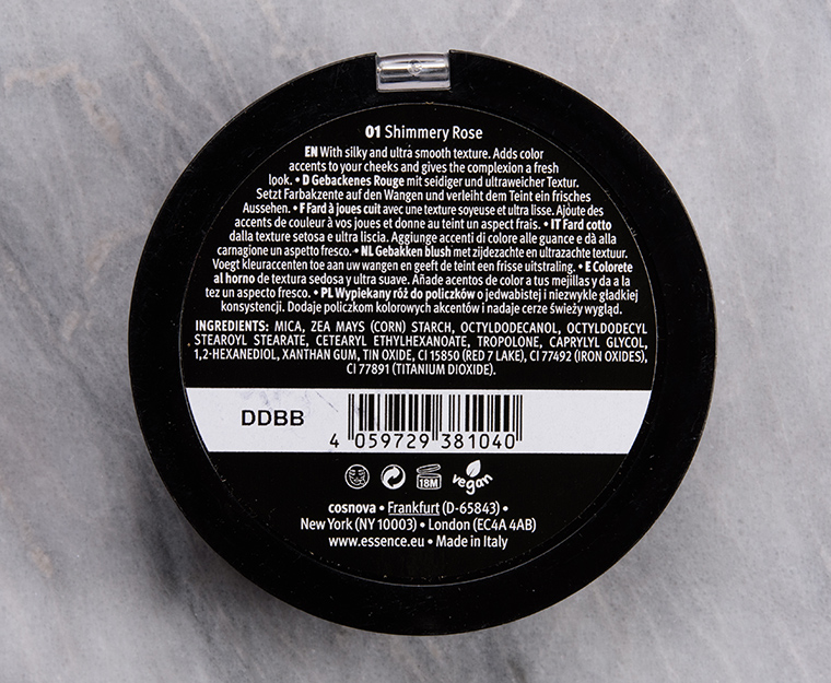 Essence Shimmery Rose Pure Nude Baked Blush