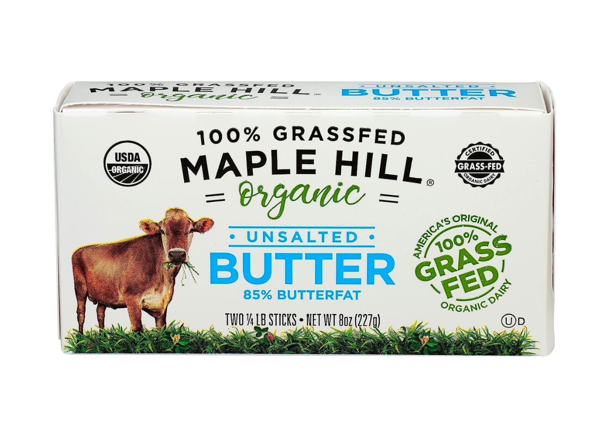 Maple Hill Creamery Organic Grassfed Unsalted Butter