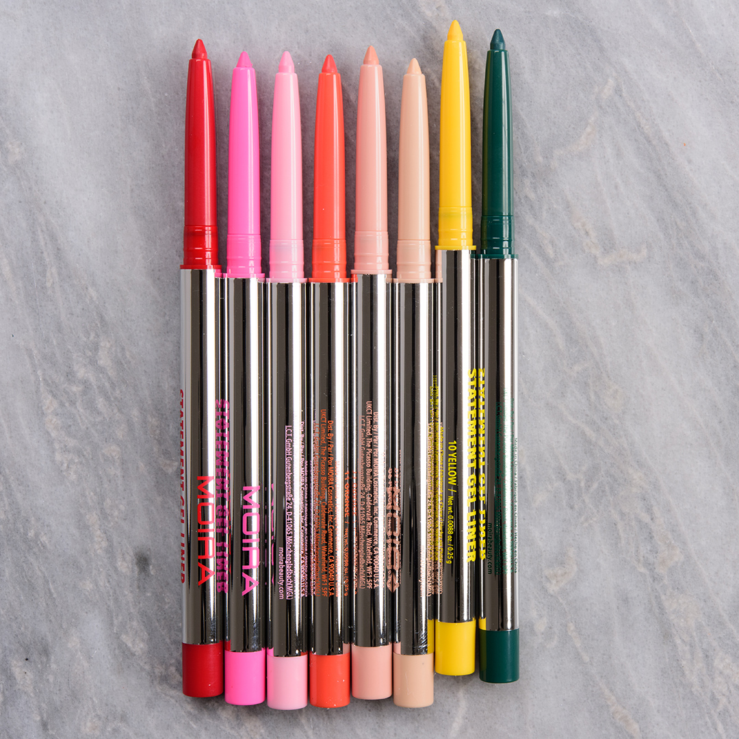 Moira Statement Gel Liner Swatches
