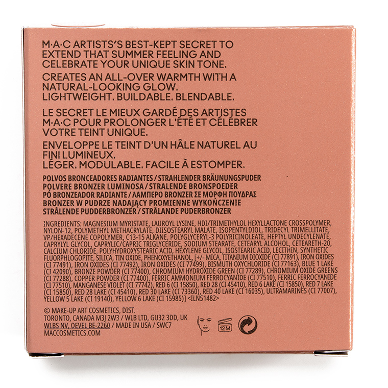 MAC Sunstruck Radiant Bronzer Swatches