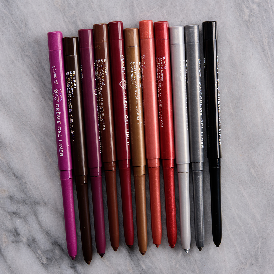 ColourPop Creme Gel Liner Swatches