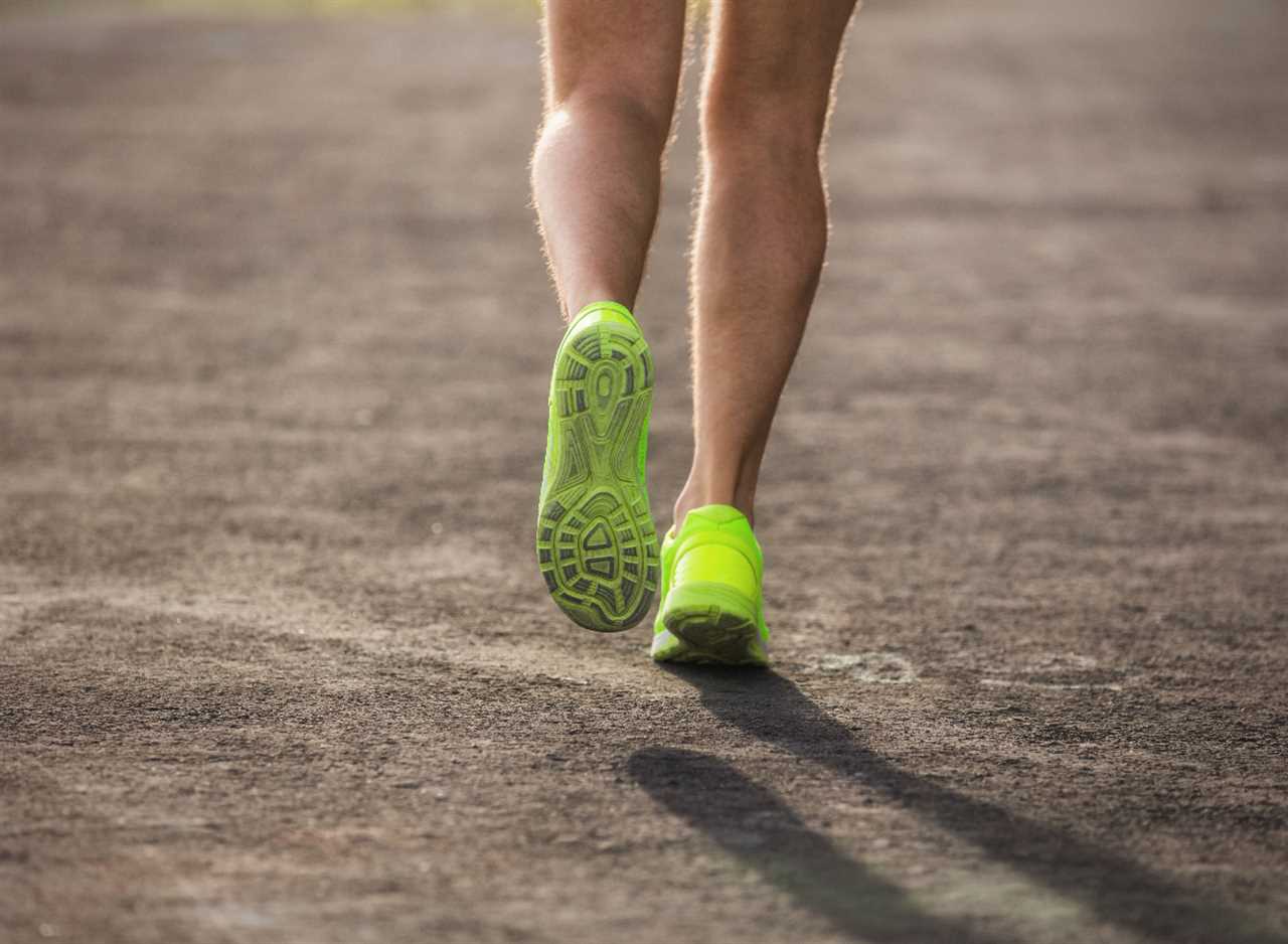 jogging sneakers close-up