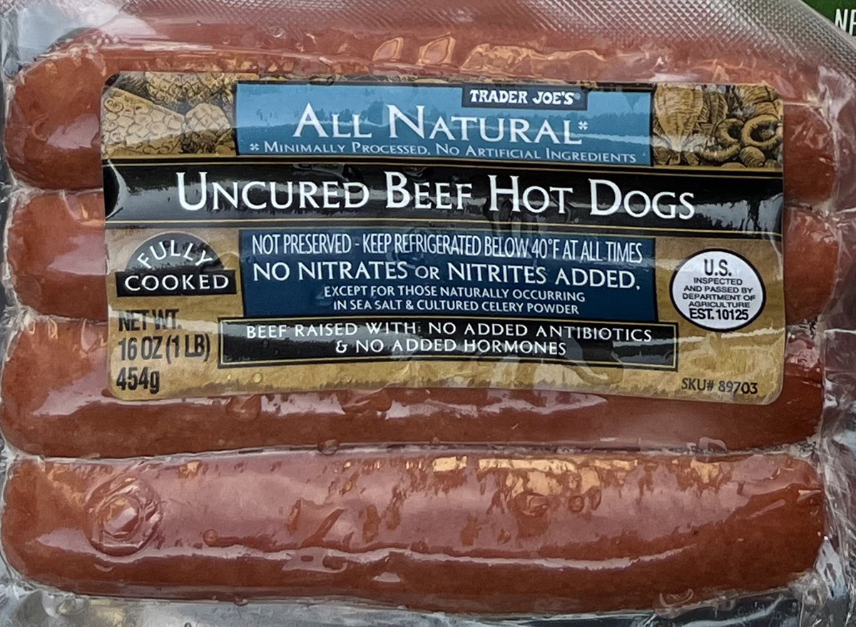 Trader Joes All Natural Uncured Beef Hot Dogs