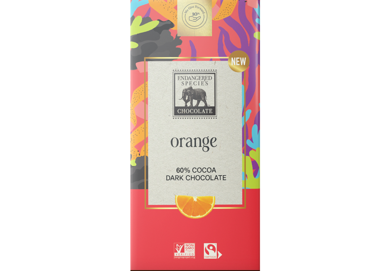 Endangered species orange dark chocolate dessert