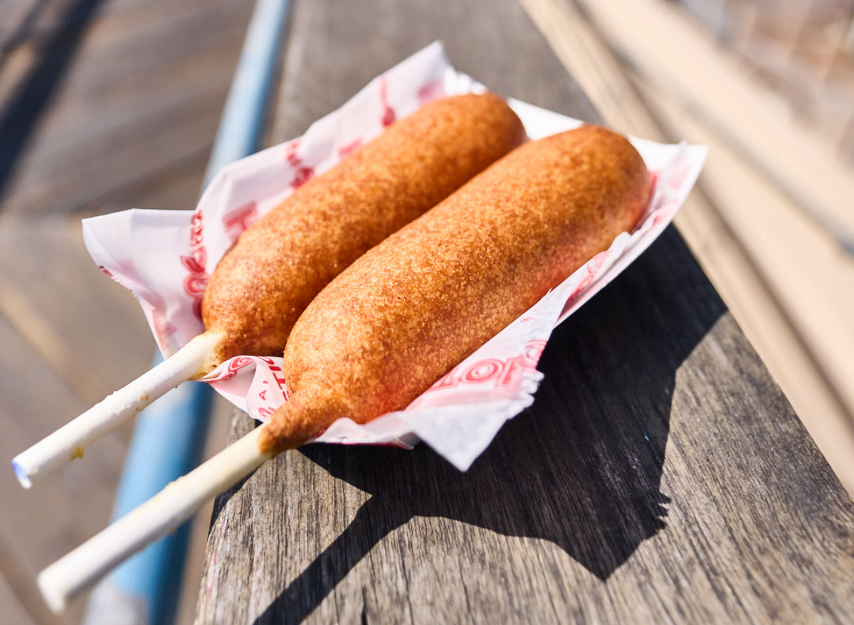 hot dog on a stick corn dogs