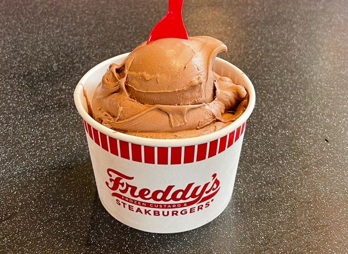 Freddy's Frozen Custard & Steakburgers chocolate ice cream