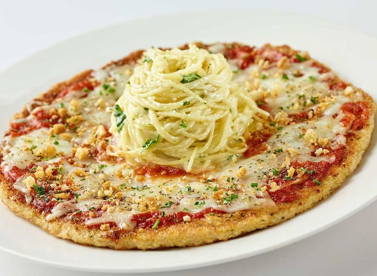 Cheesecake Factory Chicken Parmesan Pizza Style
