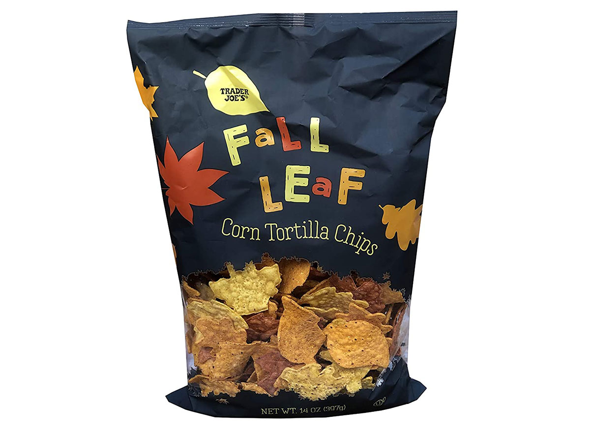 trader joes fall leaf tortilla chips