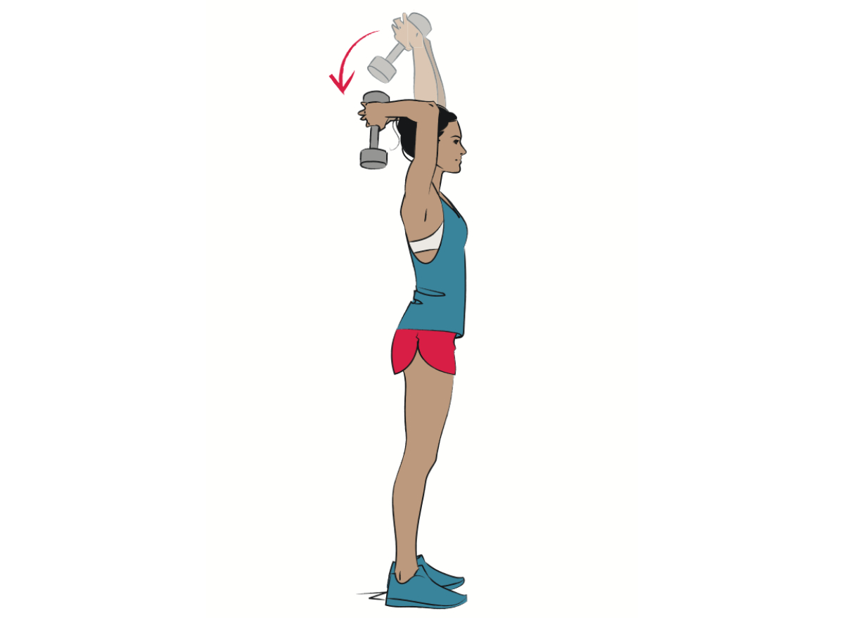 illustration of overhead tricep extension