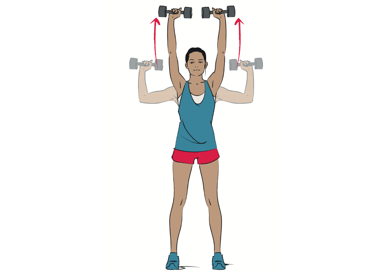 illustration of overhead press exercise