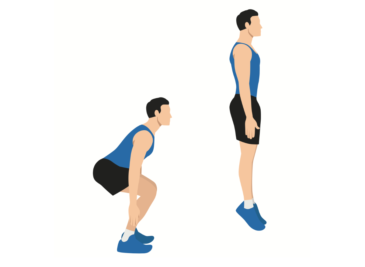 illustration of jump squats