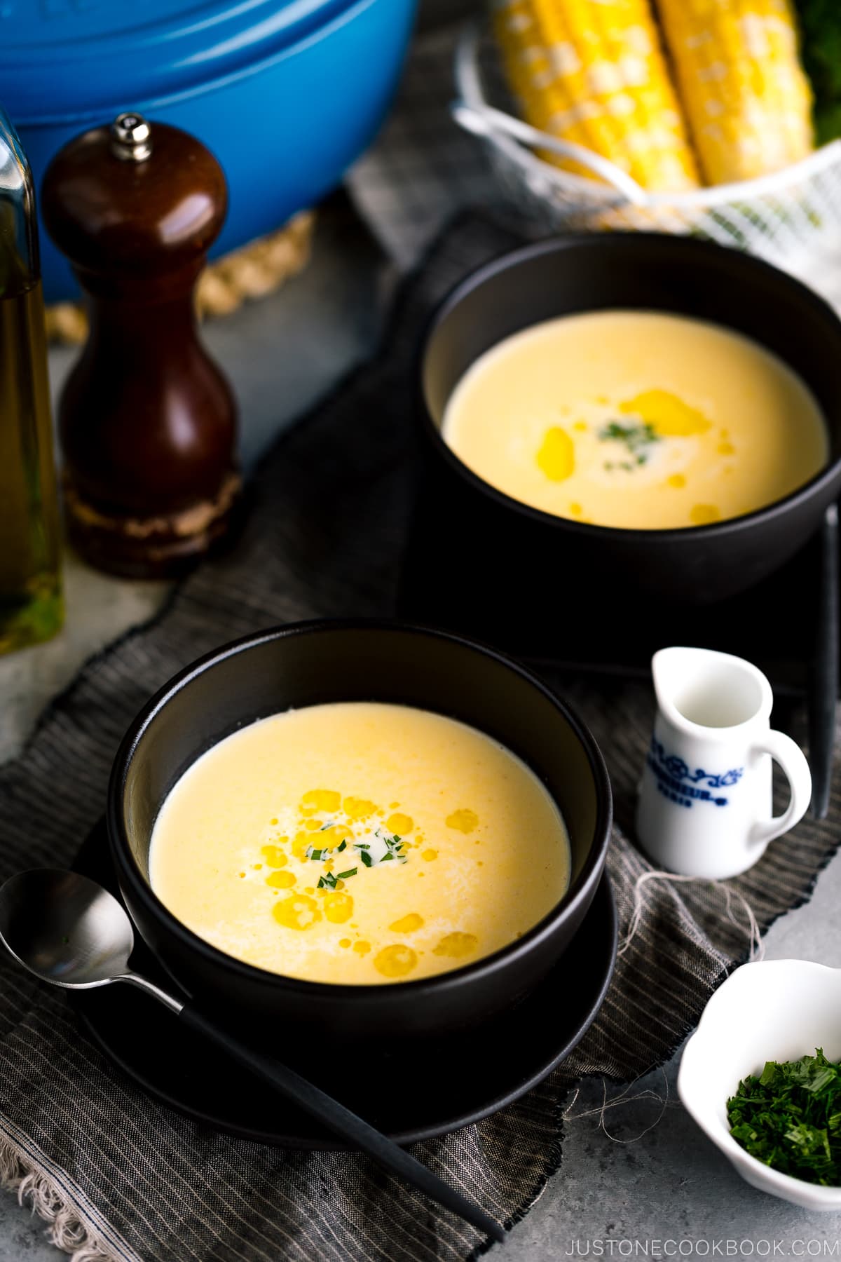 blended soups corn potage