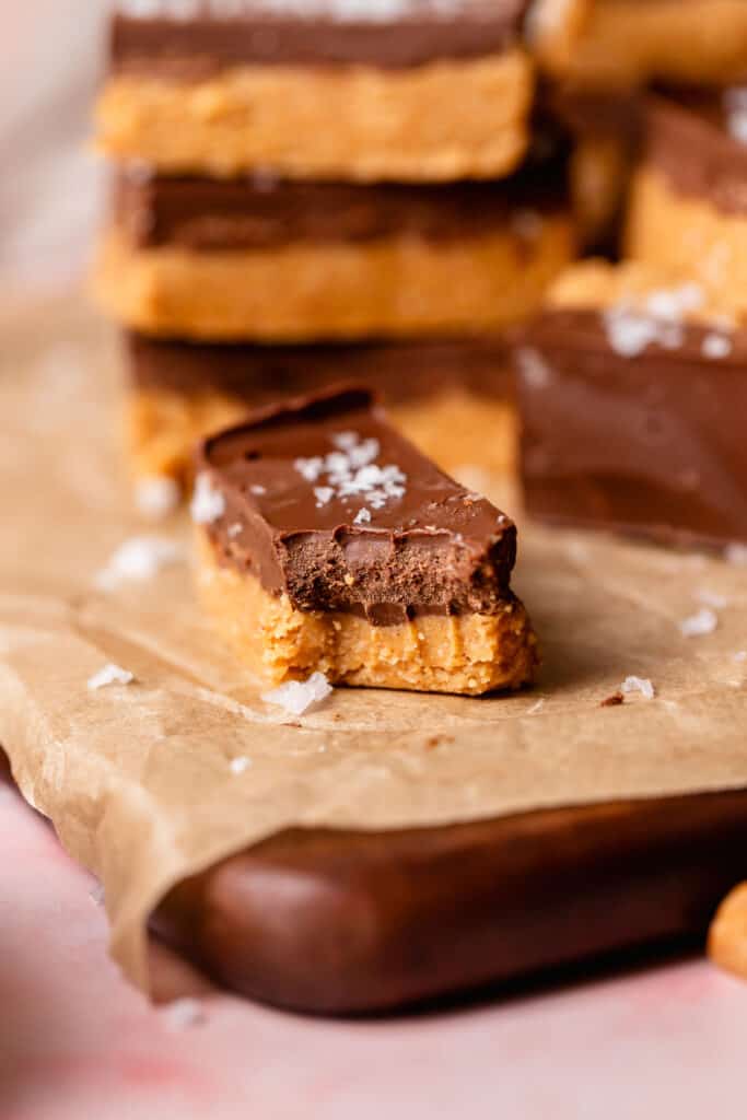 bitten peanut butter bar