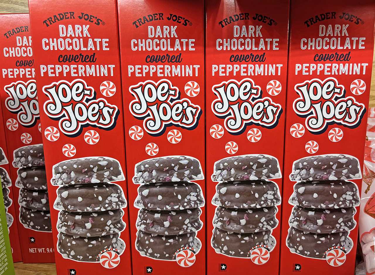 Dark chocolate covered peppermint Joe-Joe's from Trader Joe's