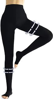 Medical Compression Pantyhose Women  Men20-30mmHg Open Toe Thigh High Compression Tights Graduated Support Beister