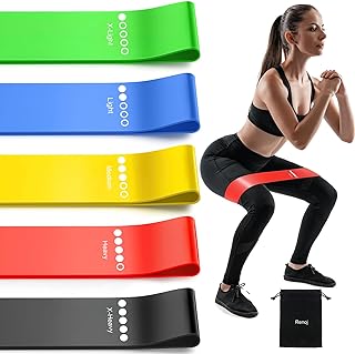 Resistance Bands Exercise Workout Bands for Women and Men 5 Set of Stretch Bands for Booty Legs Pilates Flexbands
