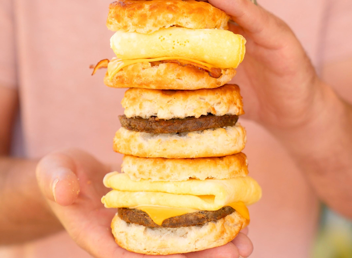 Hardee's breakfast biscuit sanwiches